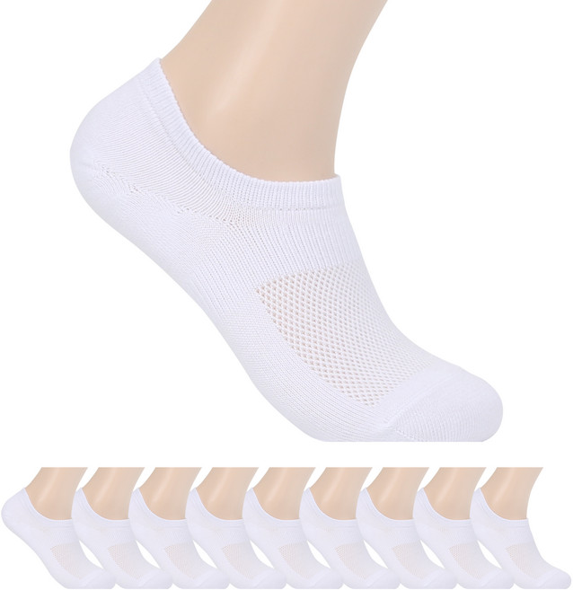 삭피엔스 남성용 인체공학 발목 양말 무지 발등 메쉬 10켤레