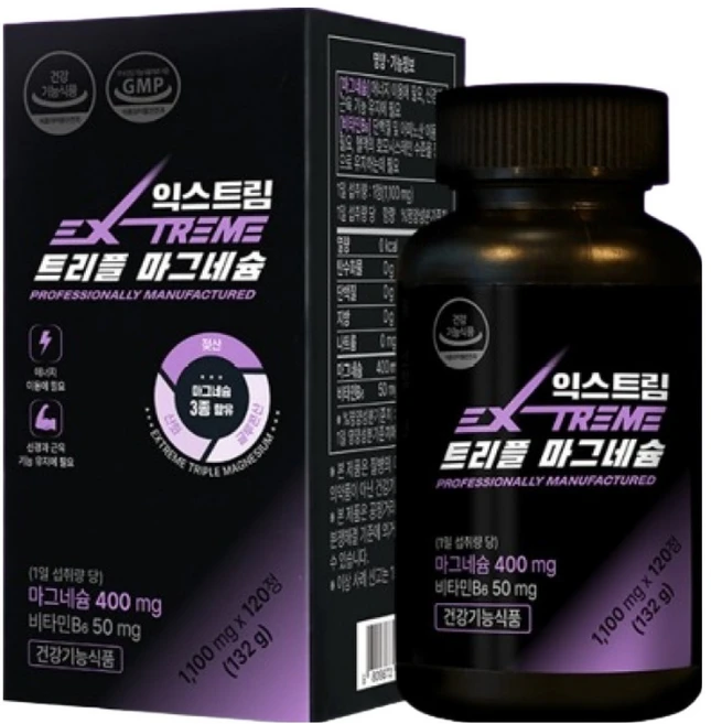 익스트림 트리플 마그네슘 132g, 120정, 1개 - 쿠팡
