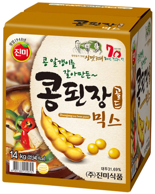 진미 콩된장 골드 믹스, 14kg, 1개