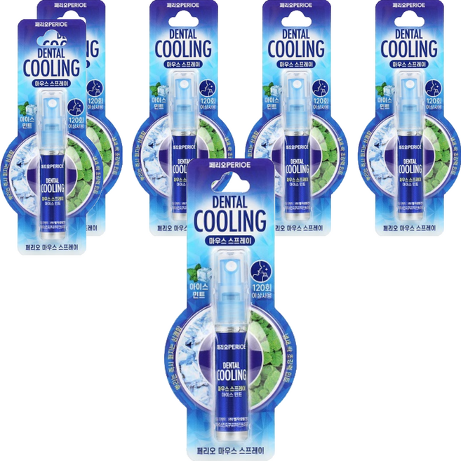 페리오 덴탈쿨링 마우스 스프레이 아이스민트, 6.2ml, 6개