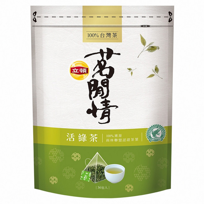 Lipton 立頓 茗閒情 活綠茶, 2.5g, 36包, 1袋