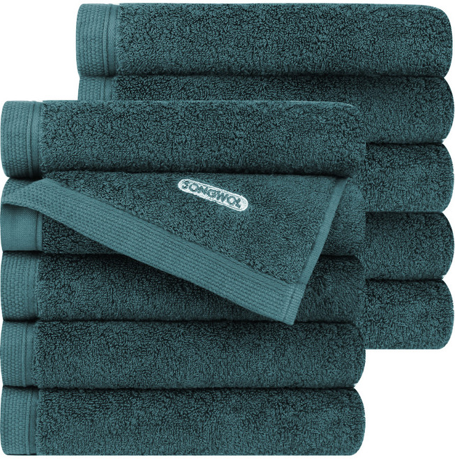 송월타월 컴포트 그라운드 호텔 타올 200g 40수 코마사, 그린, 10개