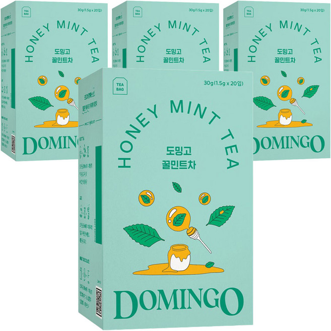 도밍고 꿀 민트차, 1.5g, 20개입, 4개