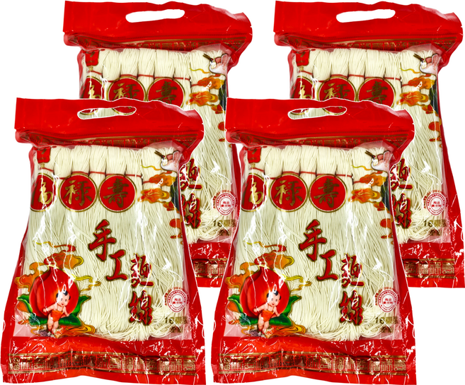 宏廣 福祿壽台灣手工麵線 16束, 4包, 1.2kg