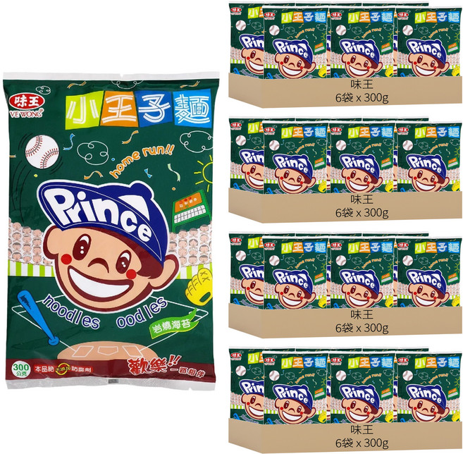 味王 小王子麵 岩燒海苔, 300g, 24袋