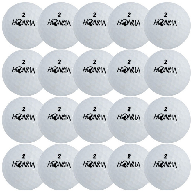 HONMA 混和彩色高爾夫回收球, 20個, 1入, 白色混合
