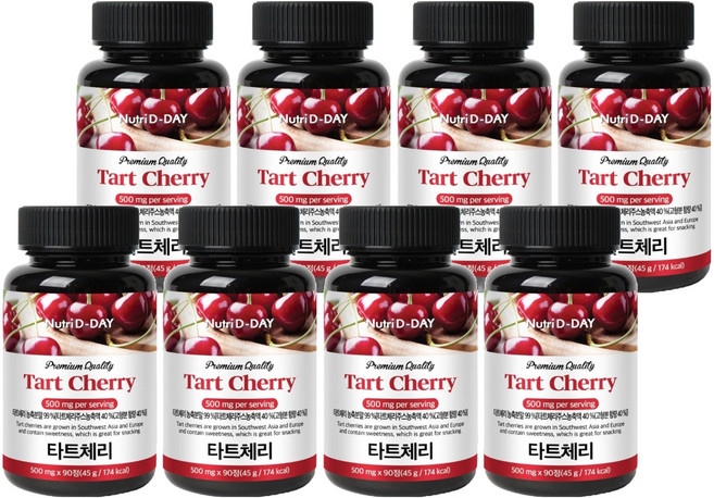 프리미엄 타트체리 타블렛, 90顆, 8罐