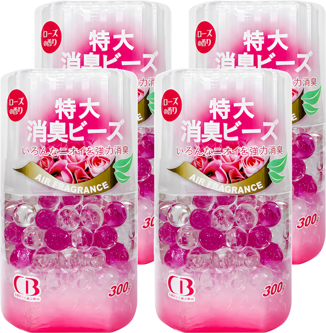 EMO 特大型消臭珠 玫瑰香, 300g, 4罐