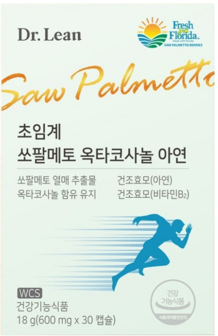 닥터린 초임계 쏘팔메토 옥타코사놀 아연 18g, 30정, 1개