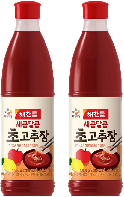 해찬들 새콤달콤 초고추장, 1.05kg, 2개
