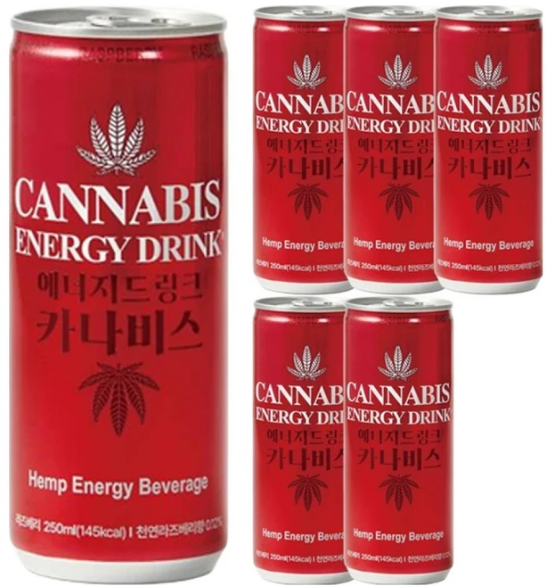 카나비스에너지드링크 라즈베리, 6개, 250ml - 쿠팡