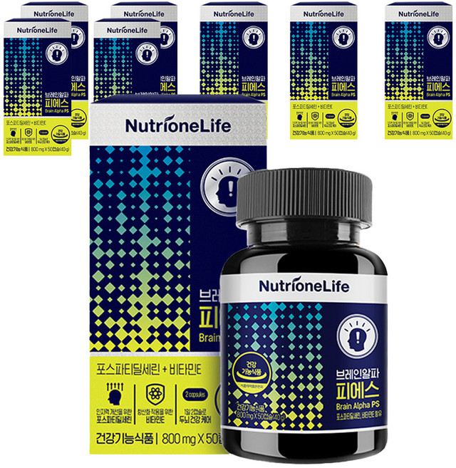 뉴트리원 브레인알파 피에스 영양제, 50정, 8개