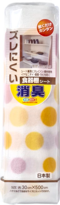 WAKO 櫥櫃防滑墊, 圓點粉黃, 1個