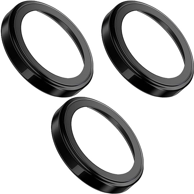 KM DESIGN 鋼化玻璃金屬環相機鏡頭保護貼, 1組