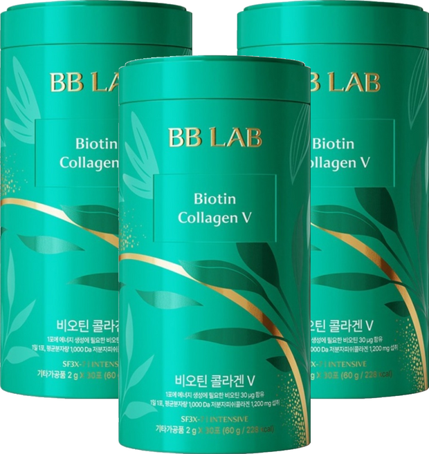 뉴트리원 비비랩 비오틴 콜라겐V 30p, 60g, 3개
