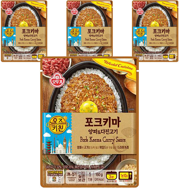 오뚜기 오즈키친 포크키마, 160g, 4개
