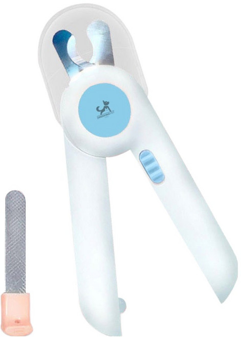 딩동펫 반려동물 LED 라이트 발톱깎이 15 x 4.3 cm, LED 라이트 발톱깍기 블루, 블루, 1개