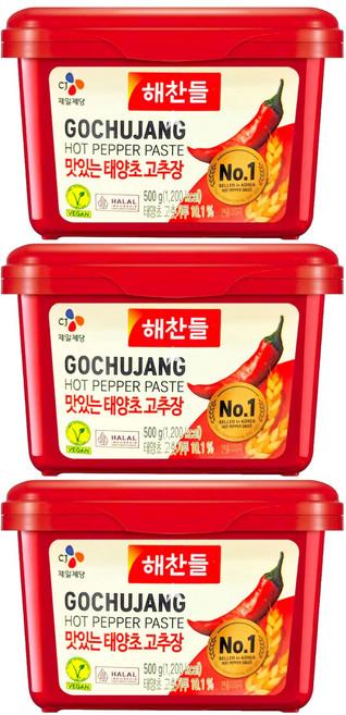 CJ 韓國辣椒醬 葷, 500g, 3罐