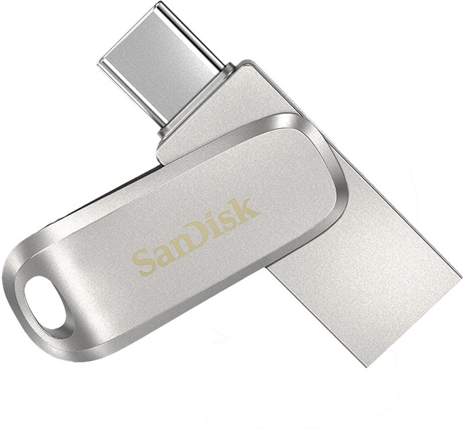 SanDisk 晟碟 公司貨 隨身碟 USB3.2 高速讀取400MB/s SDDDC4 銀色 Type C + A雙適用, 1TB, 1個