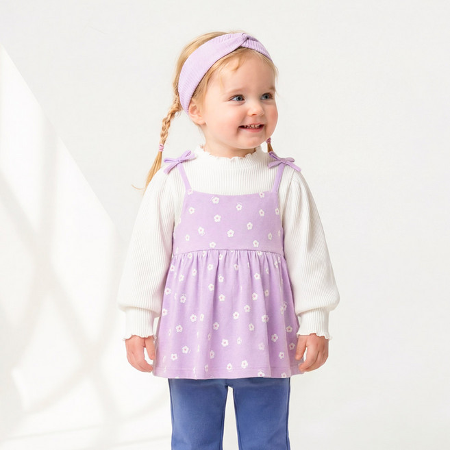 Esther Bunny 艾絲樂小兔 牡丹花朵泡泡袖馬甲T恤