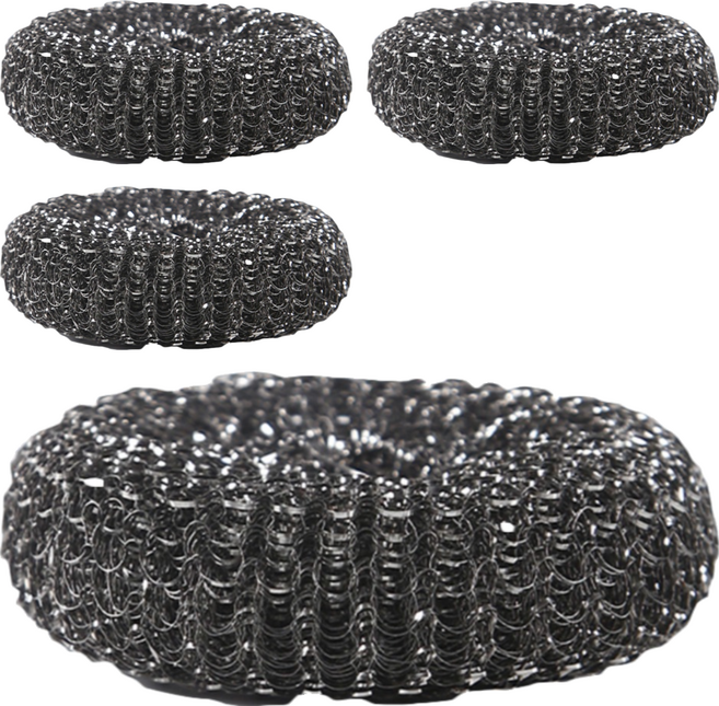 自動加液洗鍋護手清潔刷 鋼絲球, 4個, 1入