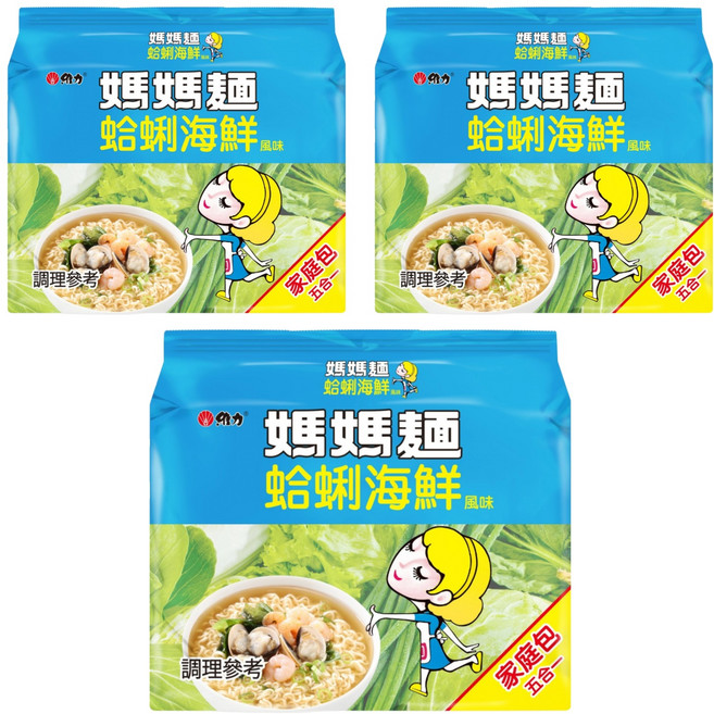 維力 媽媽麵 蛤蜊海鮮 80g, 15包