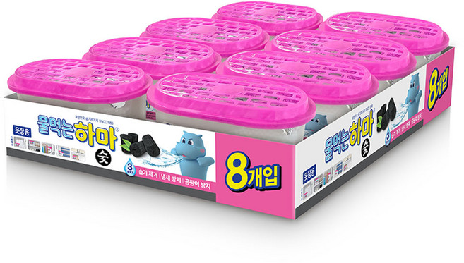 물먹는하마 참숯 제습제 본품, 280g, 8개