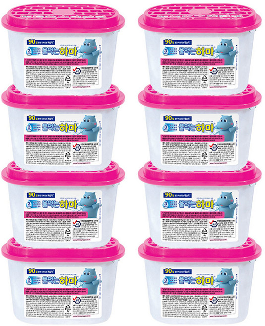 물먹는하마 습기제거제 옷장용, 300g, 8개