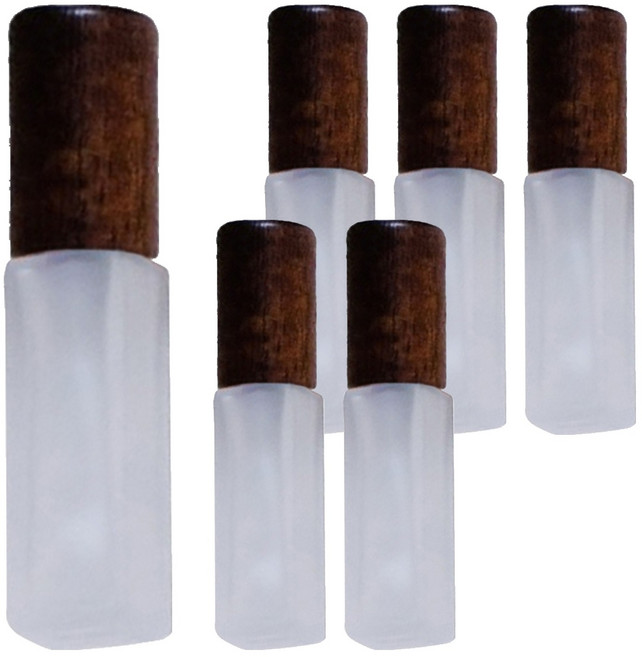 AiR SELEC. 空氣選物 香水酒精噴霧式玻璃分裝瓶 8.76 x 1.83 x 1.83cm 10ml, 胡桃木霧面款, 6個