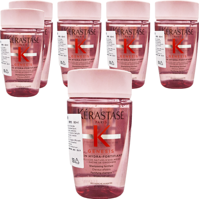 KERASTASE 巴黎卡詩 粉漾芯生髮浴洗髮精 清爽型, 80ml, 6瓶
