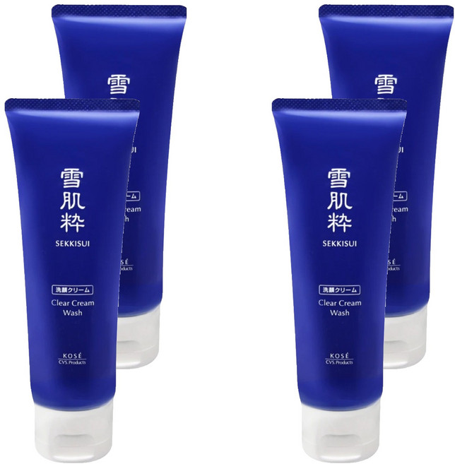 KOSE 高絲 SEKKISUI 雪肌粹 台灣公司貨 潔淨洗面乳, 120g, 4條