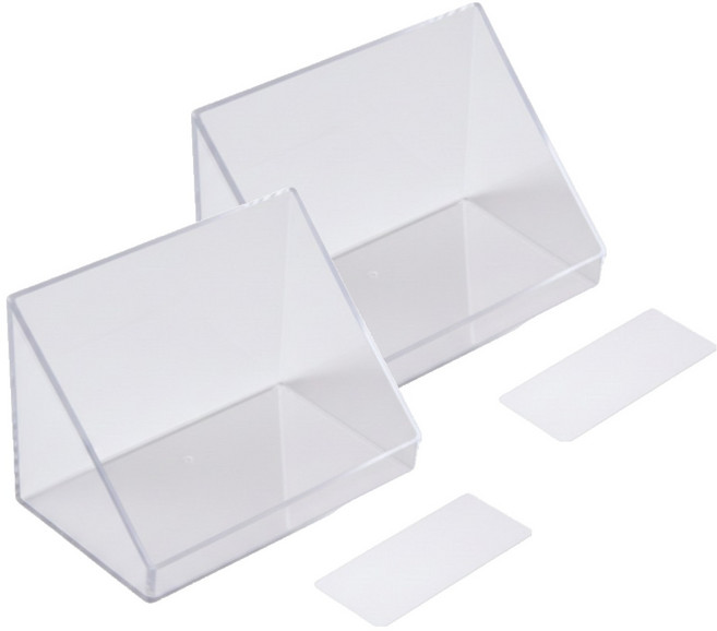 벨로나이트 무타공 부착형 멀티 선반 보관함 12 x 8 x 8.5 cm, 투명, 2개