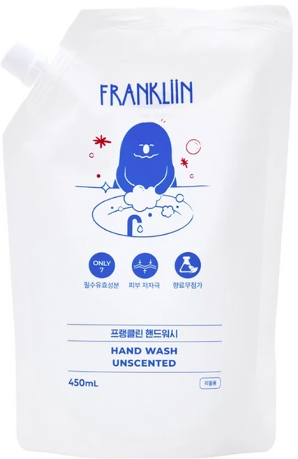 FRANKLIIN 핸드워시 리필, 무향, 1개, 450ml - 쿠팡