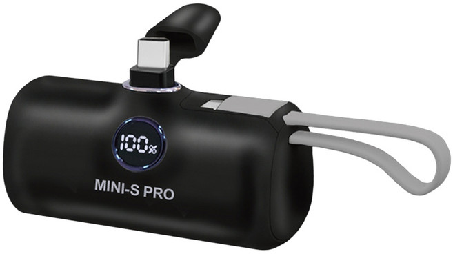 HONG JIN 宏晉 口袋型行動電源 4500mAh, MINI-S PRO, 啞光黑