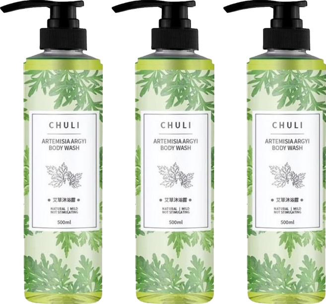 Chuli 初梨 平安艾草沐浴露, 500ml, 3瓶