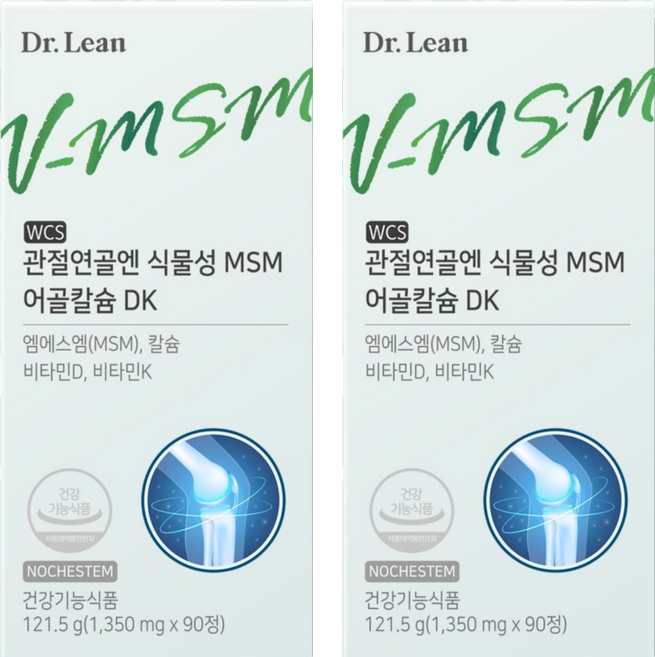 닥터린 WCS 관절연골엔 식물성 MSM 어골칼슘 DK 121.5g, 90정, 2개