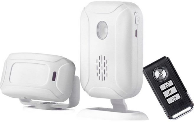 e-kit 逸奇 多功能紅外線分離式 迎賓門鈴警報器 三件組 ES-50A 接收器 85g (116 x 70 x 40mm) + 紅外線感應器 60g (80 x 42 x 73mm) + 遙控器 19g (60 x 30 x 13mm), 1組