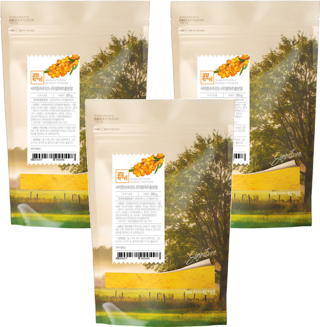 감성먹거리 비타민나무열매추출분말, 3개, 200g