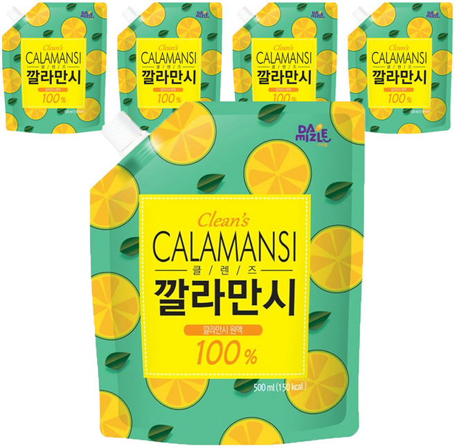 다미즐 클렌즈 깔라만시 농축액 파우치, 500ml, 5개