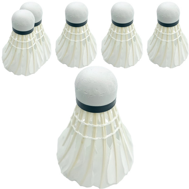 Her-Ea 禾亦 羽毛球, 6個, 1組, 白色