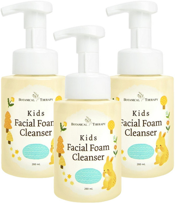 보타니컬테라피 키즈 페이셜 폼 클렌저, 280ml, 3개