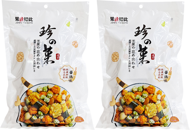 Jane's Treasures 果珍如此 綜合米果, 119g, 2袋