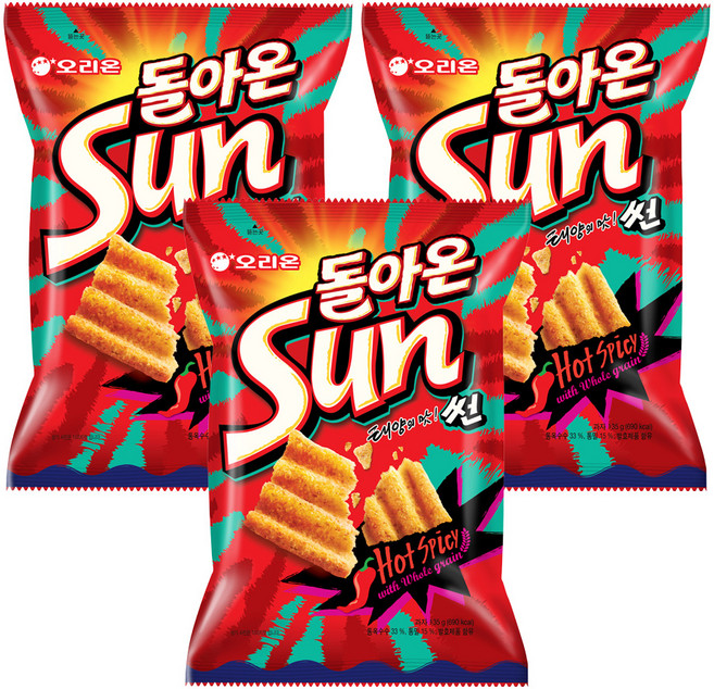 오리온 태양의 맛 썬, 135g, 3개