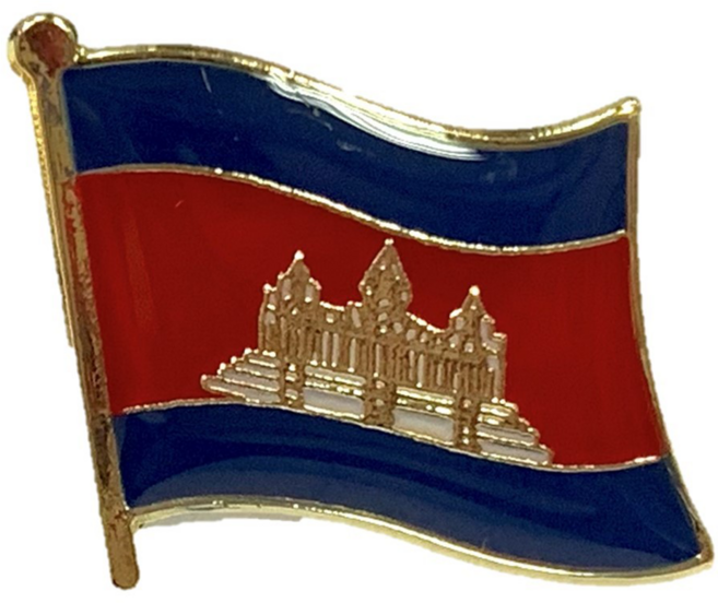 A-ONE 匯旺 國旗別針 NO.329P 2g, 柬埔寨, 2件