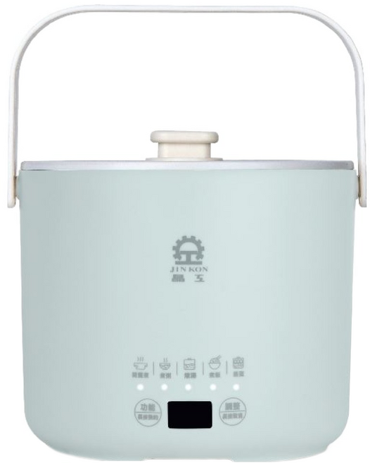 JINKON 晶工 多功能料理電碗 附蒸蛋器 綠色 1.3L, JK-618