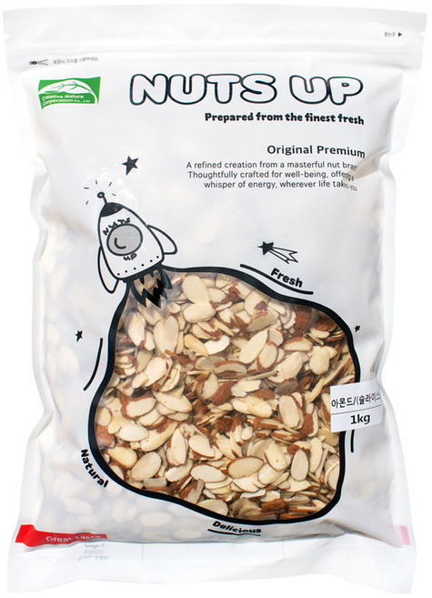 Well Nut 自然杜萊 杏仁片, 1kg, 1個