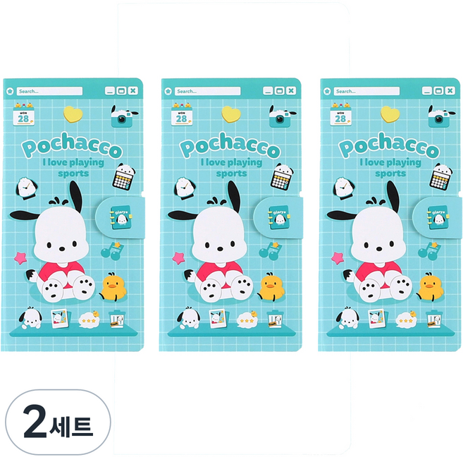 산리오캐릭터즈 마그넷 점착 메모지, 포차코, 6개