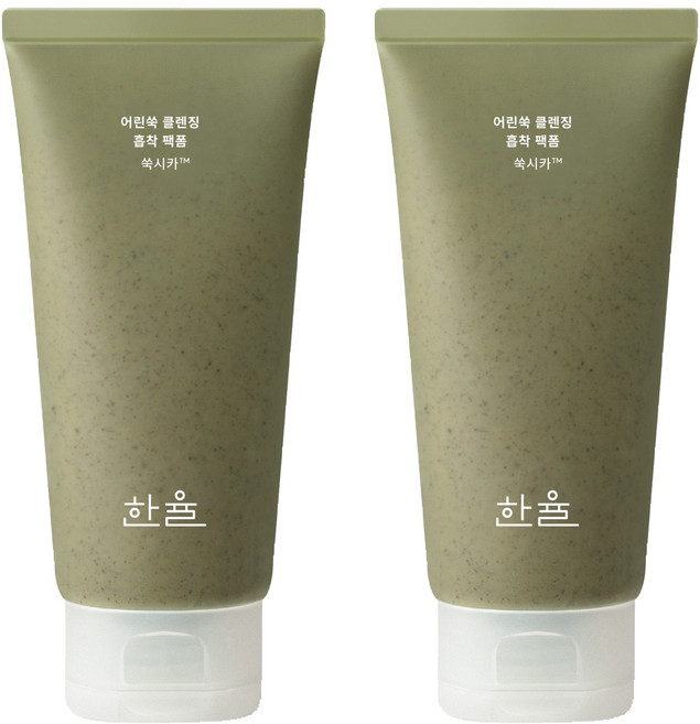 한율 어린쑥 클렌징 흡착 팩 폼, 120ml, 2개