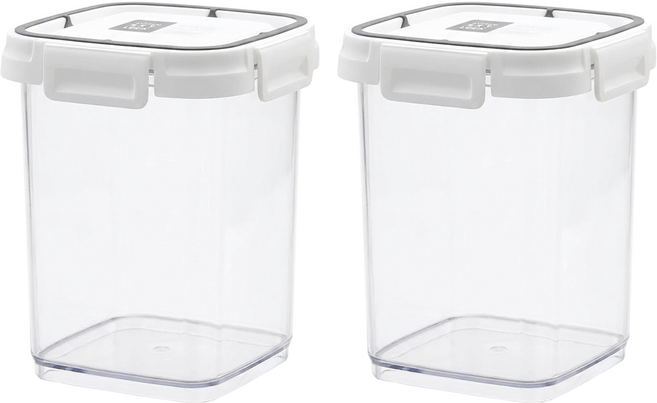 Changsin Living 昌信生活 SKYLOCK 正方形密封罐 3號 2入組, 2個, 2個容器 + 2個蓋子