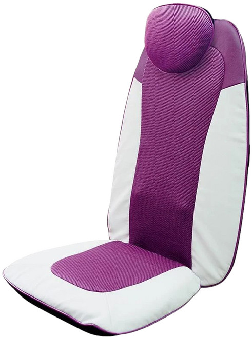 東龍 Edragon 3D溫熱手感推拿按摩墊 加熱恆溫旋轉按摩 3段式坐墊震動力道調整 附有線遙控器, TL-2202, 紫色 + 白色, 1個